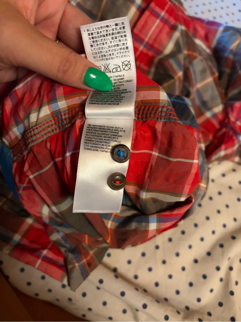 The North Face Plaid Red Men's Button Shirt - Size L